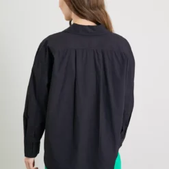 Black Oversized Poplin Shirt - 16 -Default Template 2 tuc141915221 Black R Z004A