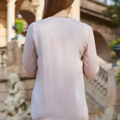 SOSANDAR Satin Ruffle Front Blouse 20