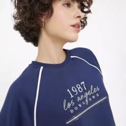 Front Page 34 Navy 1987 Downtown LA Graphic Sweatshirt XL